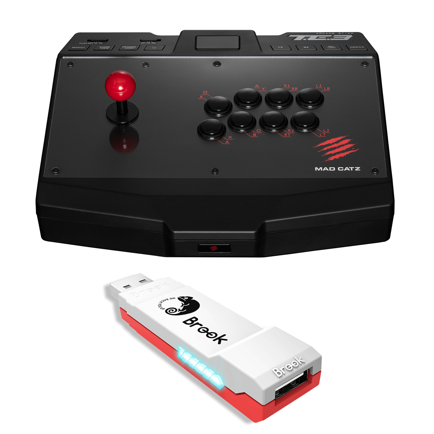 【お買い得セット】T.E.3 アーケードコントローラー + Brook Wingman FGC セット品【送料無料】