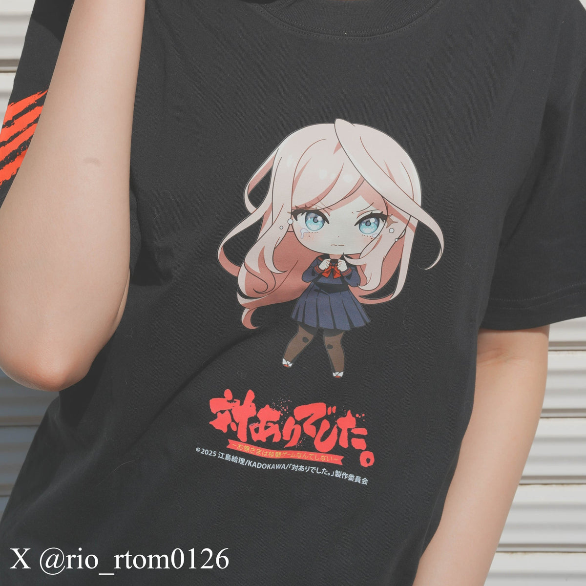 【対ありでした。コラボ】美緒 x Mad Catz Tシャツ 黒【送料無料】 正方形商品画像