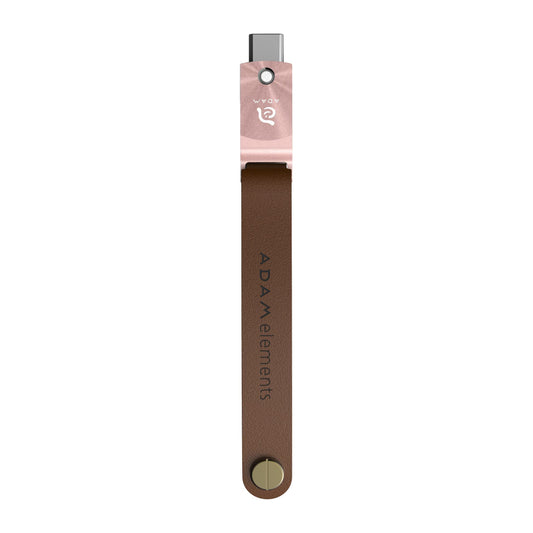 ADAM elements ROMA Type-C USBメモリ 256GB ローズ 本体とストラップ全体